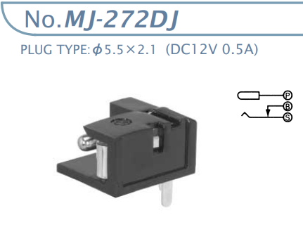 【MJ-272DJ】マル信無線電機 DCプラグジャック5.5×2.1・5.5×2.5