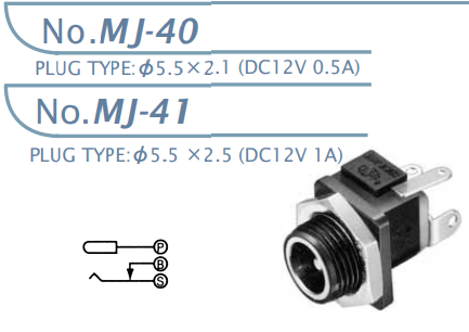 【MJ-40】マル信無線電機 DCプラグジャック5.5×2.1・5.5×2.5