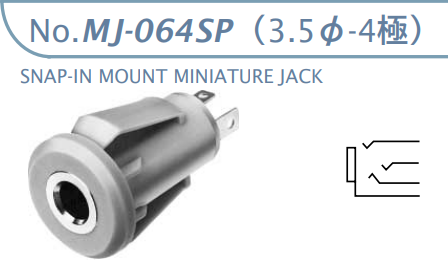 【MJ-064SP】マル信無線電機  3.5φ×4極 プラグ/ジャック