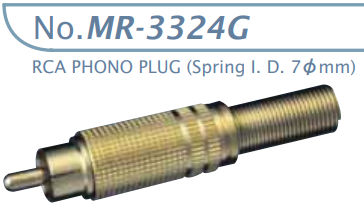 【MR-3324G】マル信無線電機  RCAメタルプラグ 金