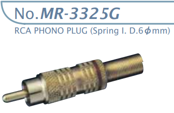 【MR-3325G】マル信無線電機  RCAメタルプラグ 金