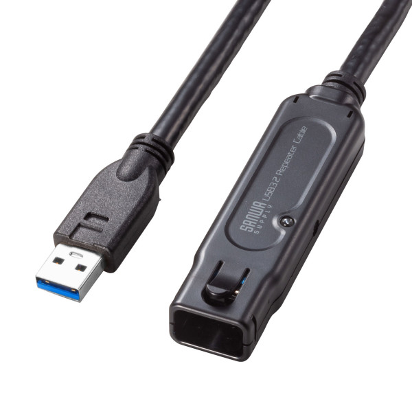 【KB-USB-RLK310】サンワサプライ　USB3.2アクティブリピーターケーブル10m(抜け止めロック機構付き）