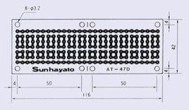 【47D】サンハヤト 4mmピッチ基板（42×116×1.6t）