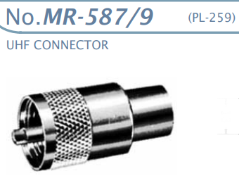 【MR-587/6】マル信無線電機 高周波コネクタ M型プラグ （コード径5.5φ）