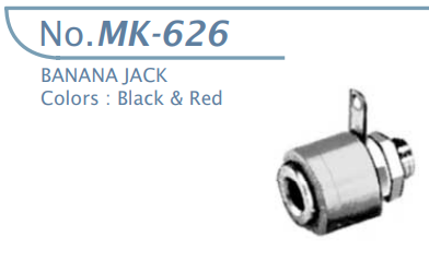 【MK-626-B1】マル信無線電機 バナナジャック 黒