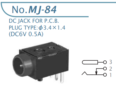 【MJ-84】マル信無線電機 DCプラグジャック 電圧区分その他