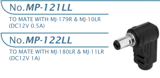 【MP-121LL】マル信無線電機 DCプラグジャック 電圧区分その他