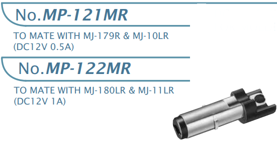 【MP-121MR】マル信無線電機 DCプラグジャック 電圧区分その他