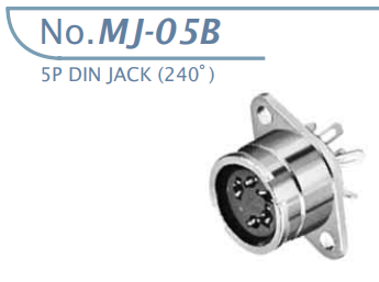 【MJ-05B】マル信無線電機 5P DINジャック(ロック式)