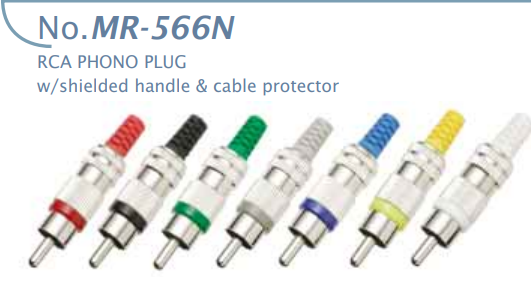 【MR-566N-B1】マル信無線電機 RCAプラグ ジャバラタイプ黒