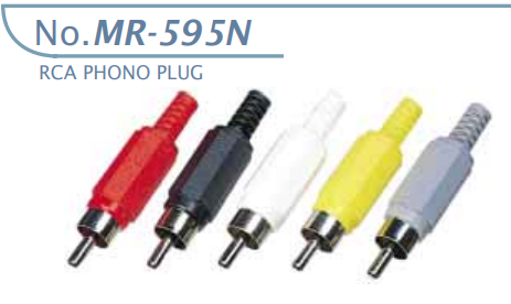 【MR-595N-B1】マル信無線電機 RCAカラープラグ ジャバラタイプ黒