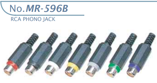 【MR-596B-B1】マル信無線電機 RCAカラーリング中継ジャック ジャバラタイプ黒